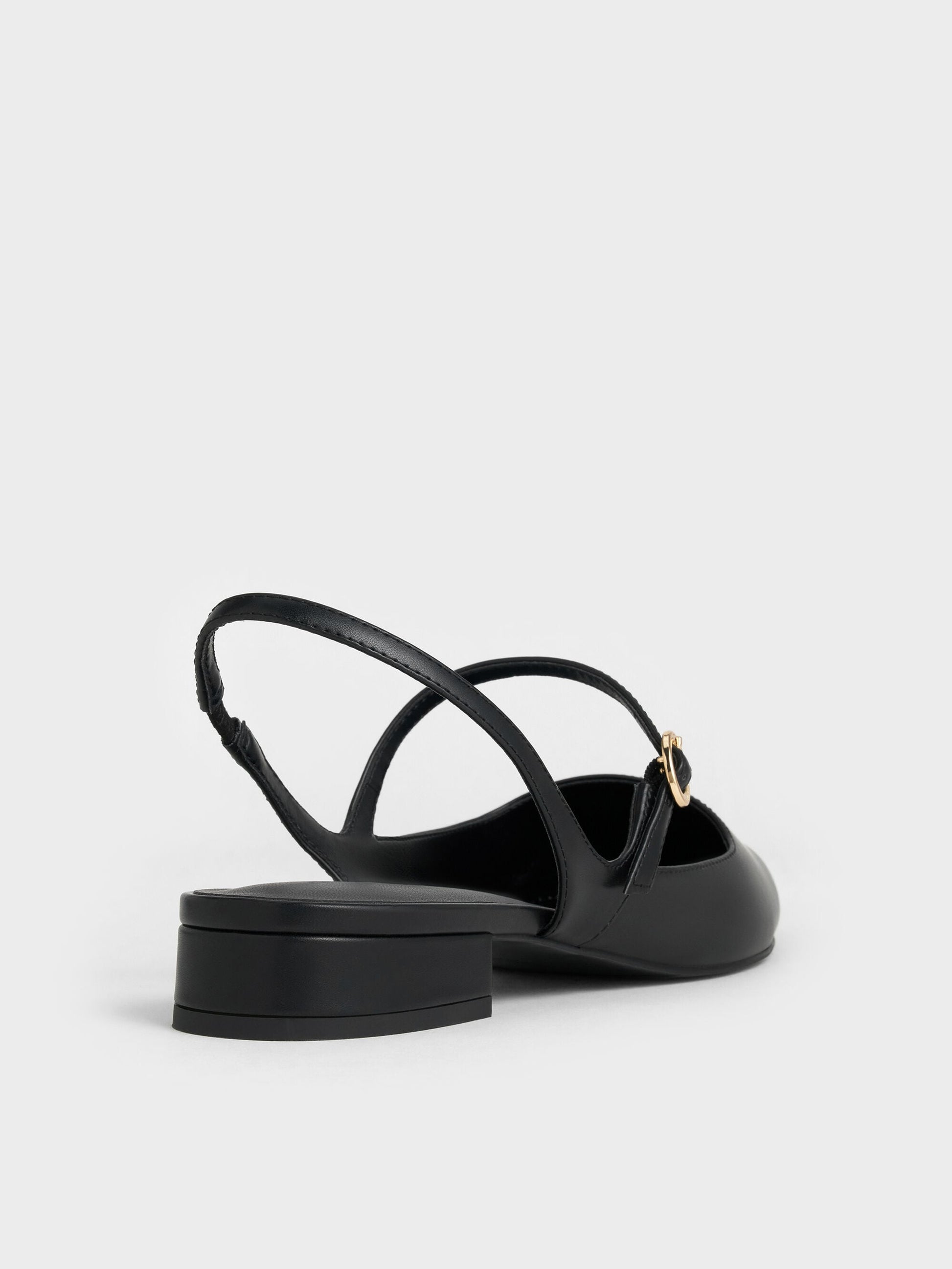 Roxane Slingback Mary Jane Flats - Black | CHARLES & KEITH
