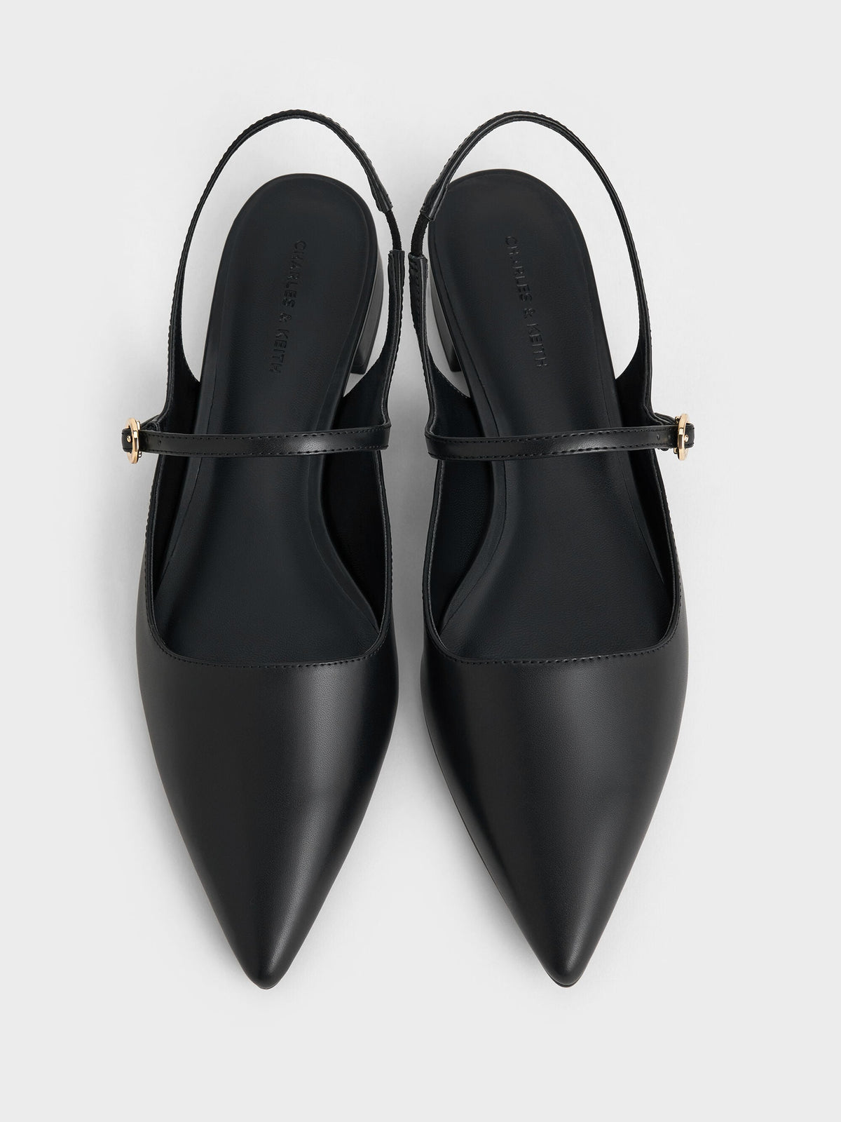 Roxane Slingback Mary Jane Flats - Black | CHARLES & KEITH
