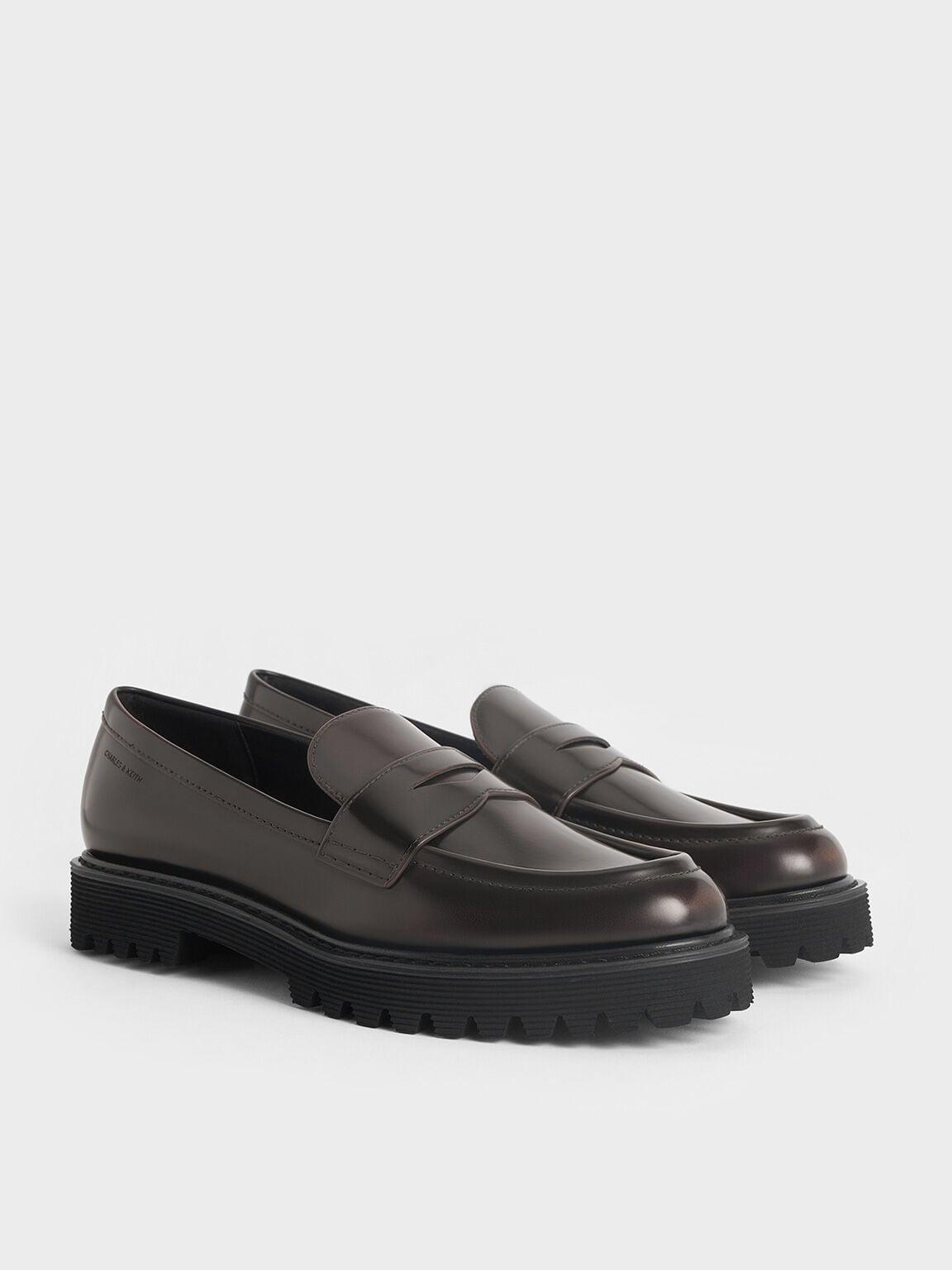 Kaiya Penny Loafers - Dark Brown | CHARLES & KEITH