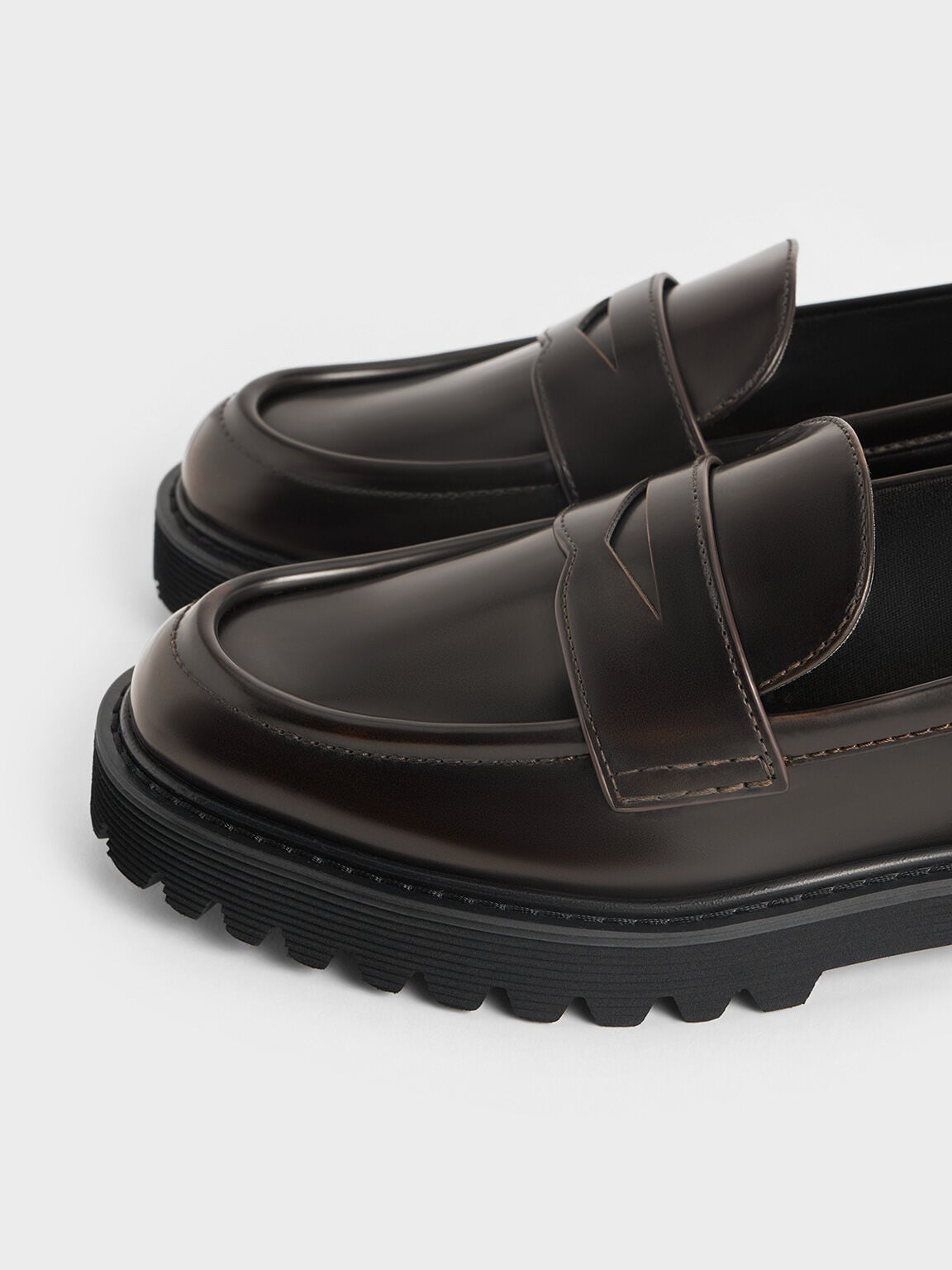 Kaiya Penny Loafers - Dark Brown | CHARLES & KEITH