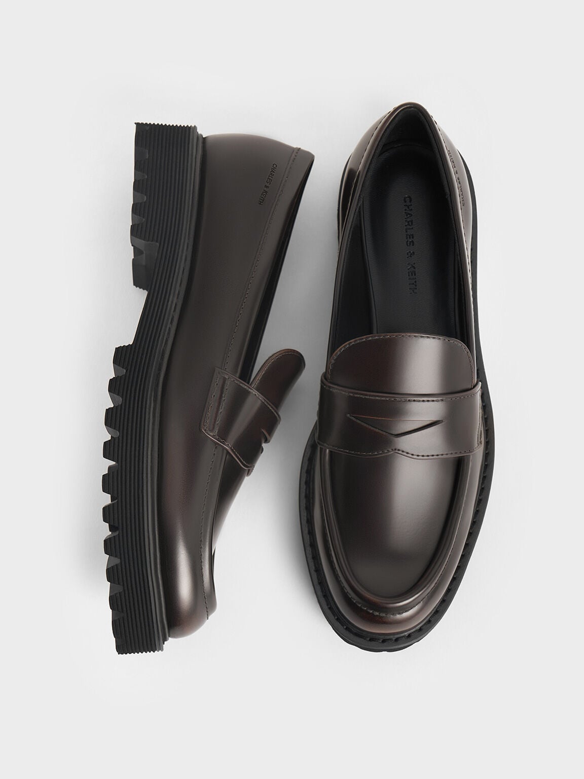 Kaiya Penny Loafers - Dark Brown | CHARLES & KEITH