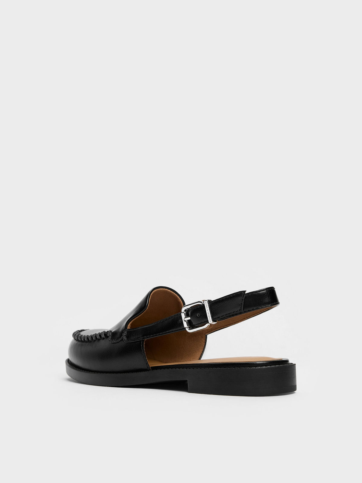 Gale Slingback Loafers - Black | CHARLES & KEITH
