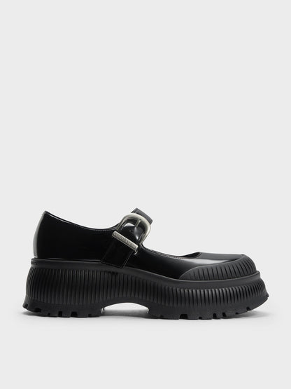 Darra Platform Mary Janes - Black Box | CHARLES & KEITH