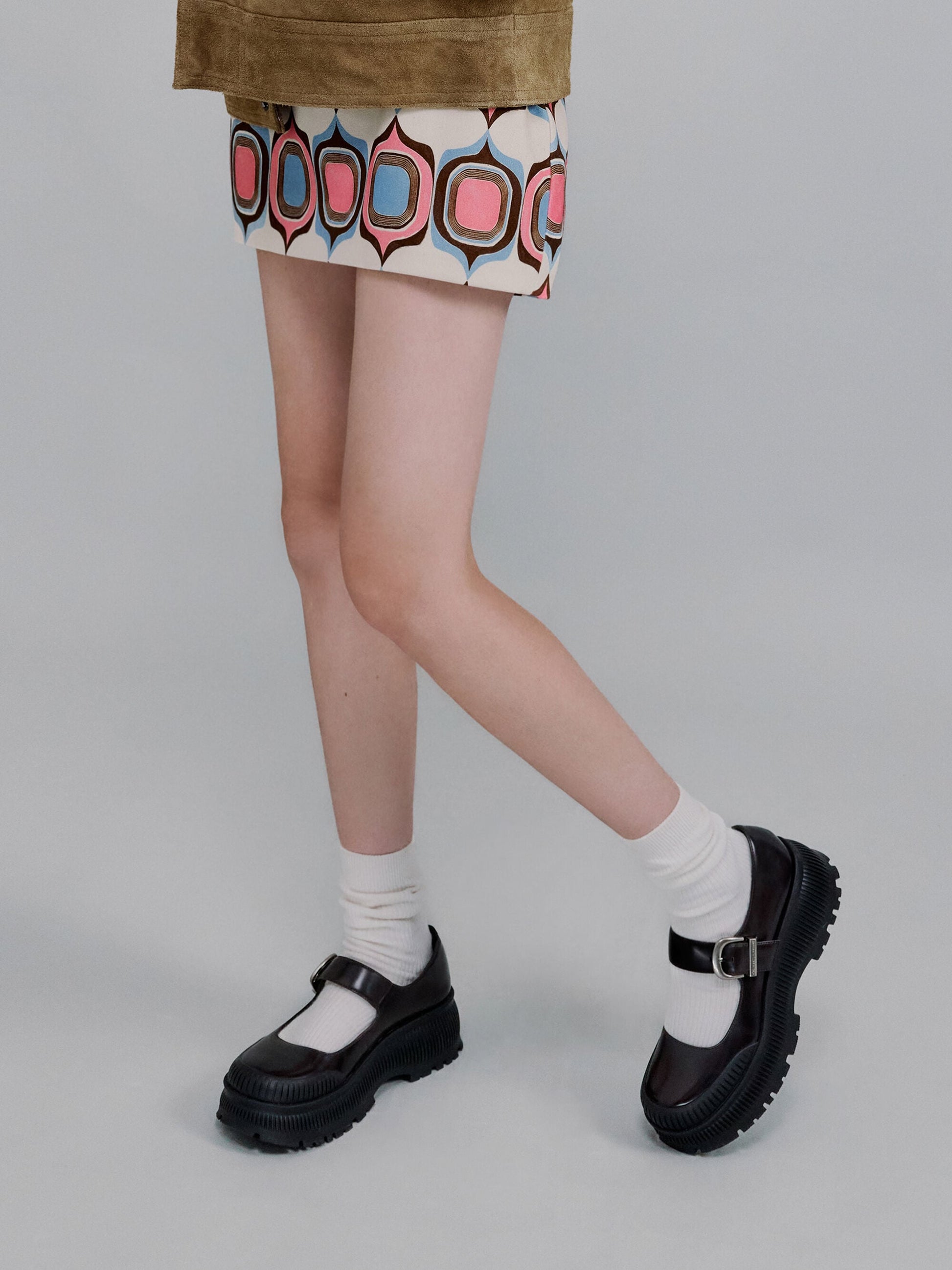 Darra Platform Mary Janes - Black Box | CHARLES & KEITH