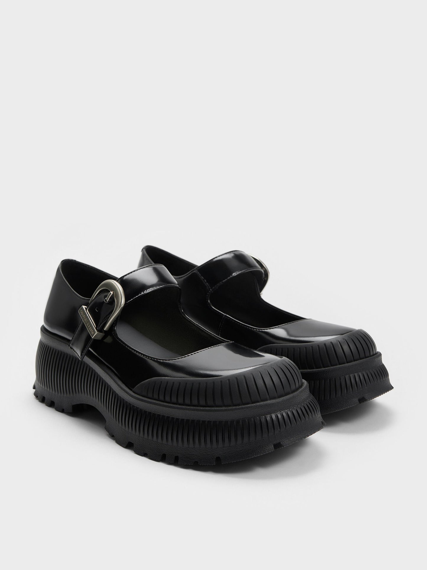 Darra Platform Mary Janes - Black Box | CHARLES & KEITH