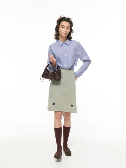 Emiko Faux Suede Bow Mary Jane Flats - Chocolate Textured | CHARLES & KEITH