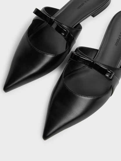 Kaleen Pointed Mules - Black | CHARLES & KEITH