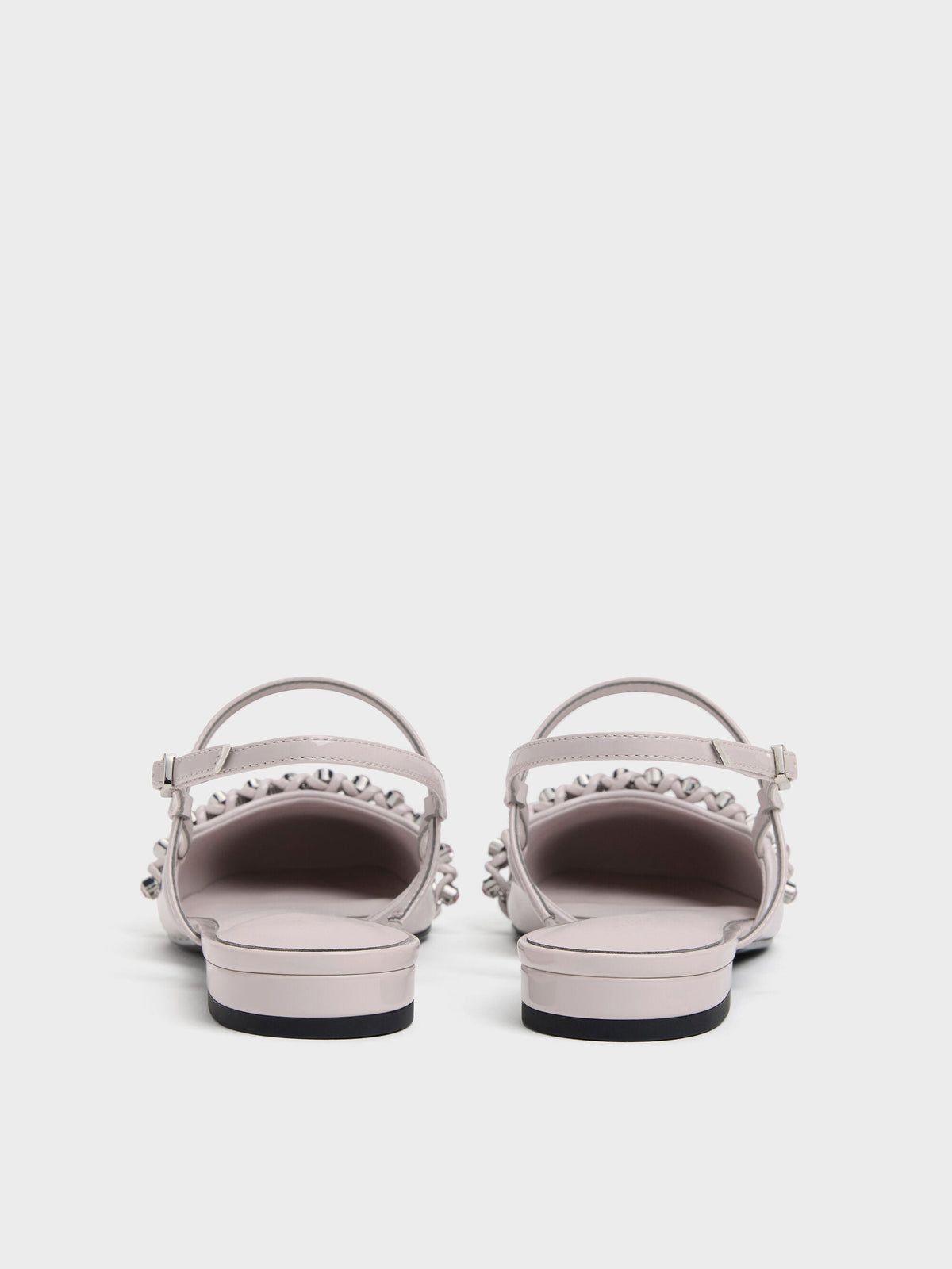 Patent Crystal Slingback Flats - Lilac | CHARLES & KEITH