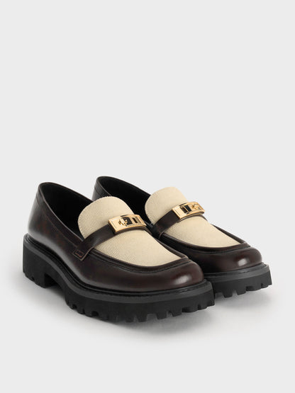 Lando Canvas Platform Loafers - Multi | CHARLES & KEITH