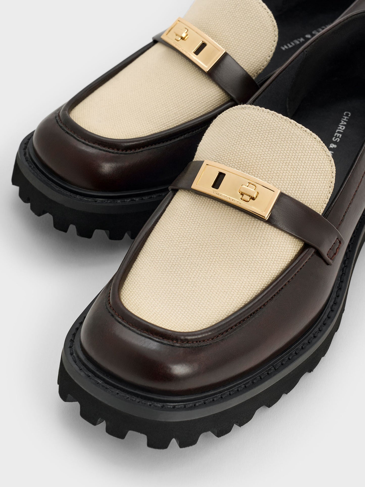 Lando Canvas Platform Loafers - Multi | CHARLES & KEITH