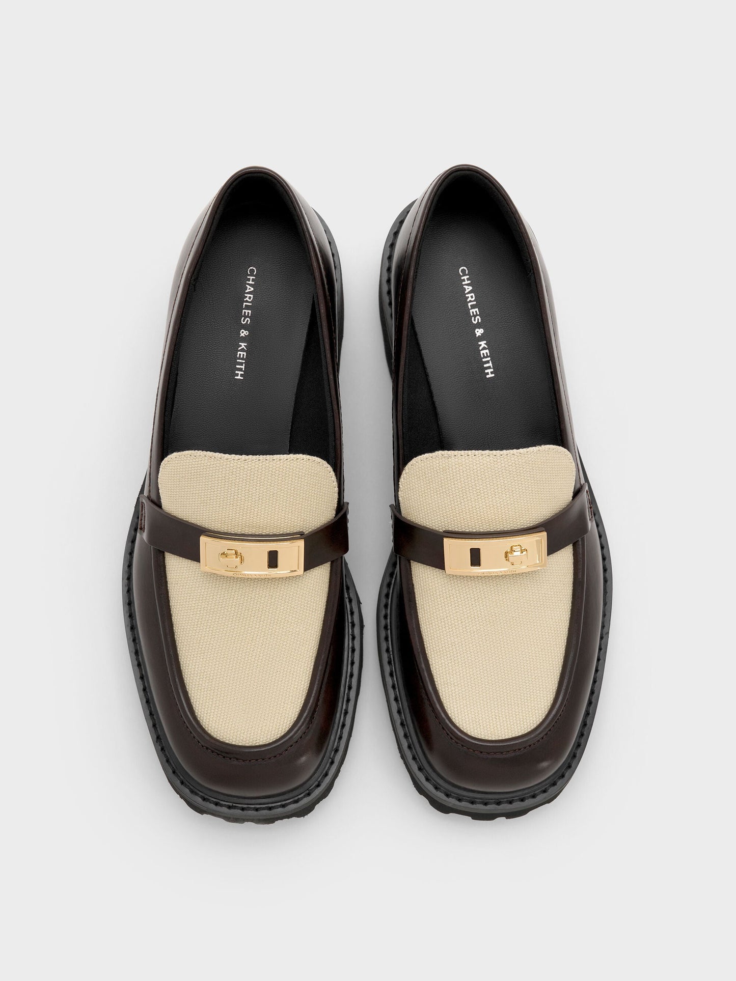 Lando Canvas Platform Loafers - Multi | CHARLES & KEITH