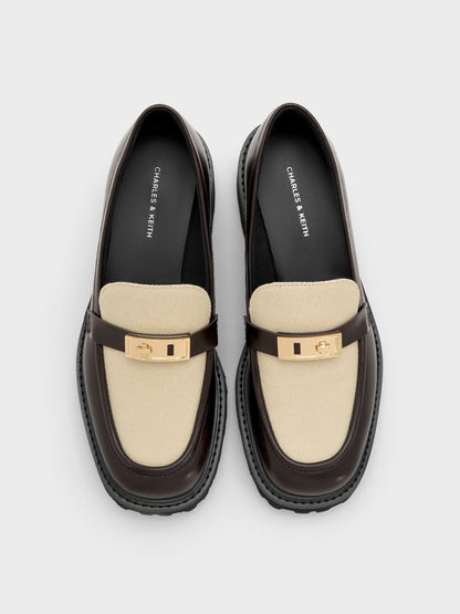 Lando Canvas Platform Loafers - Multi | CHARLES & KEITH