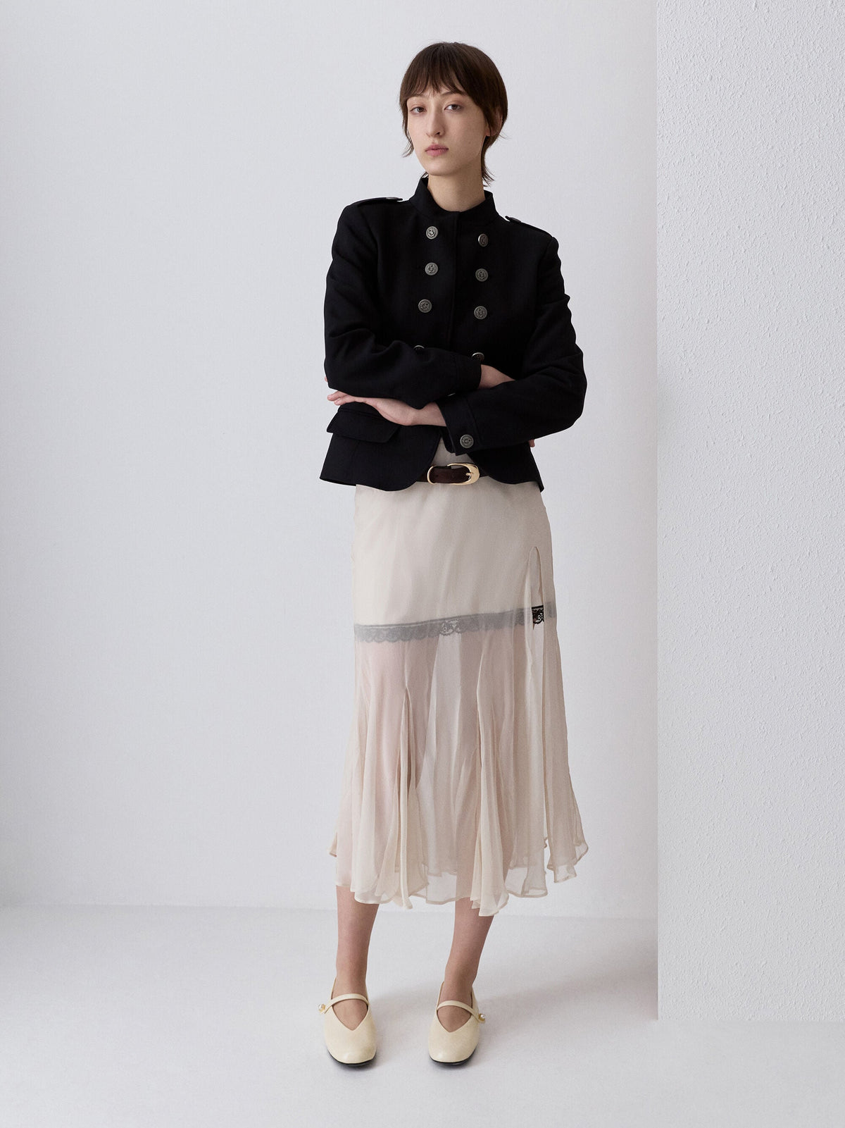 Marie Pearl Mary Jane Flats - Cream | CHARLES & KEITH