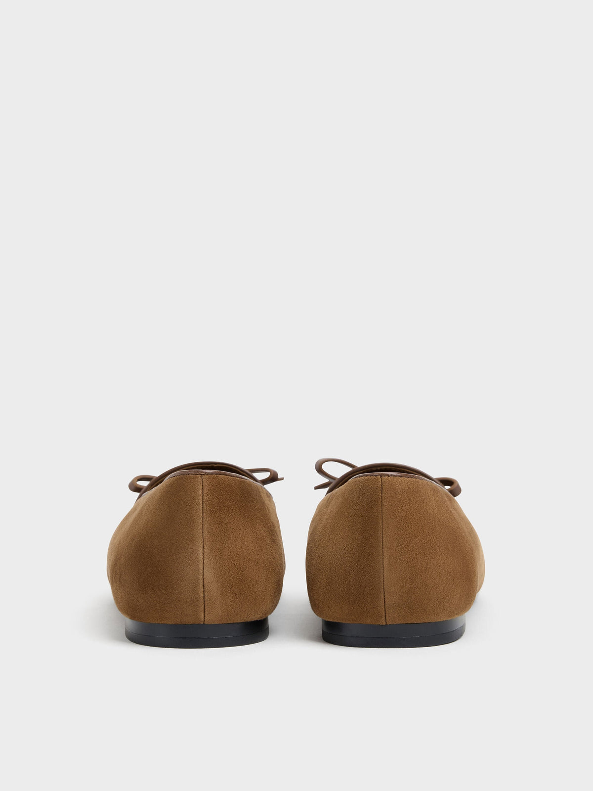 Leather & Suede Bow Loafers - Brown | CHARLES & KEITH
