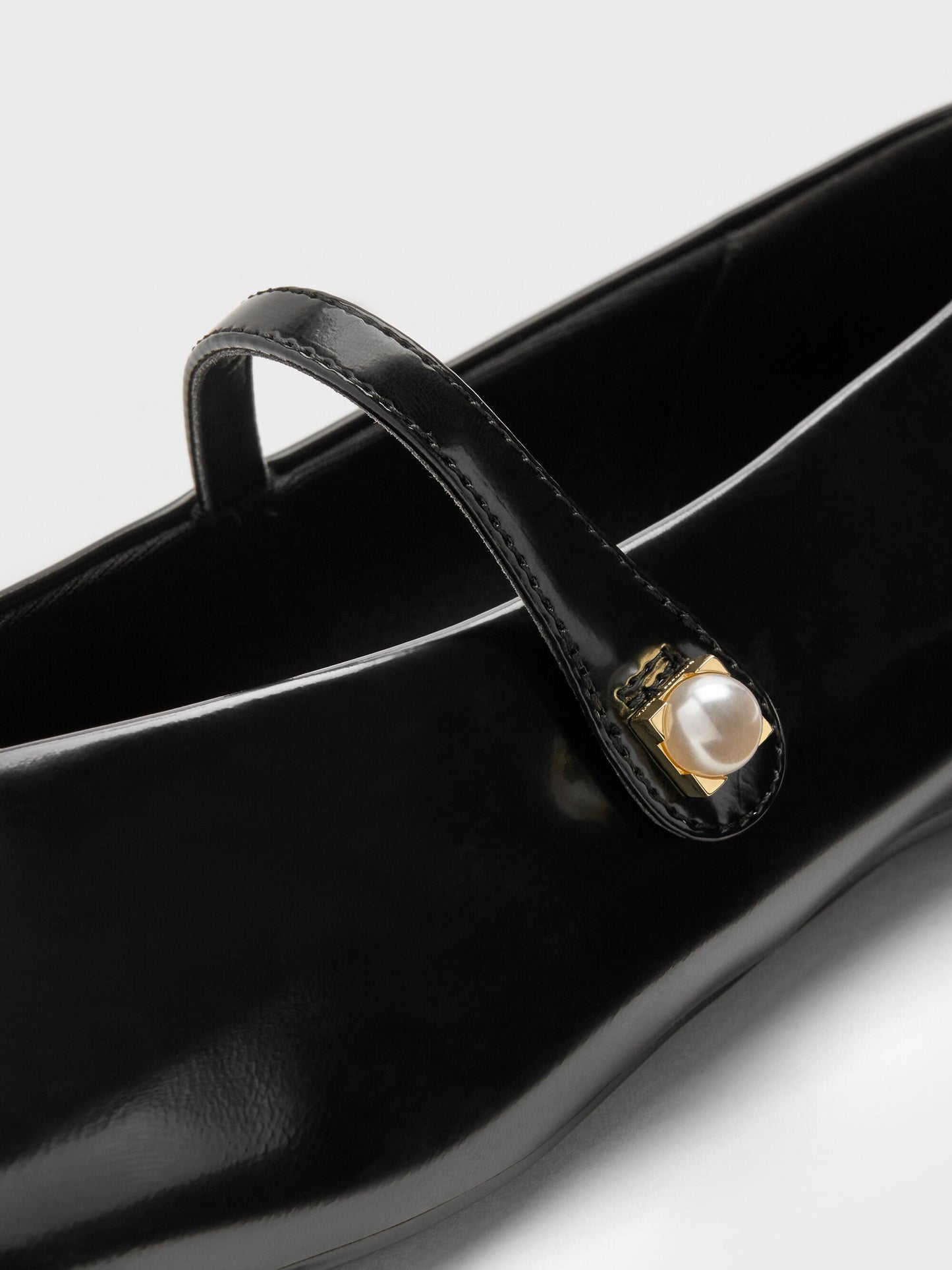 Marie Pearl Mary Jane Flats - Black Box | CHARLES & KEITH