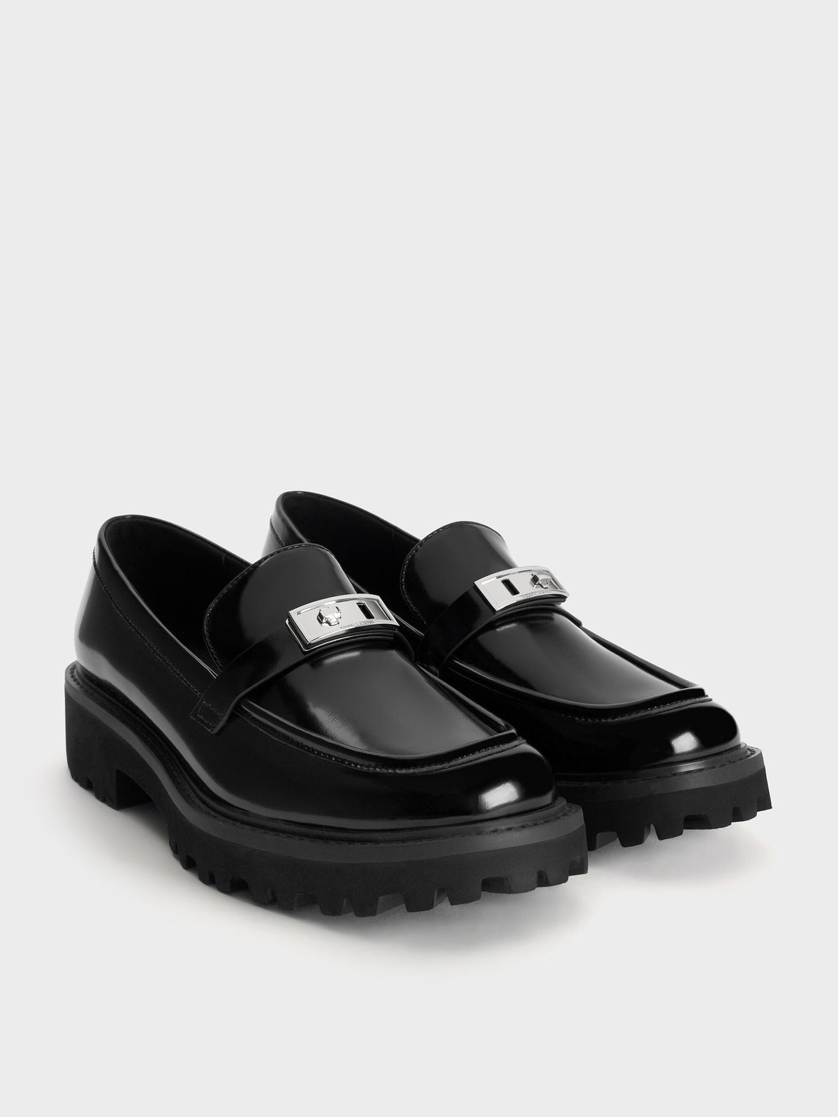Lando Platform Loafers - Black Box | CHARLES & KEITH
