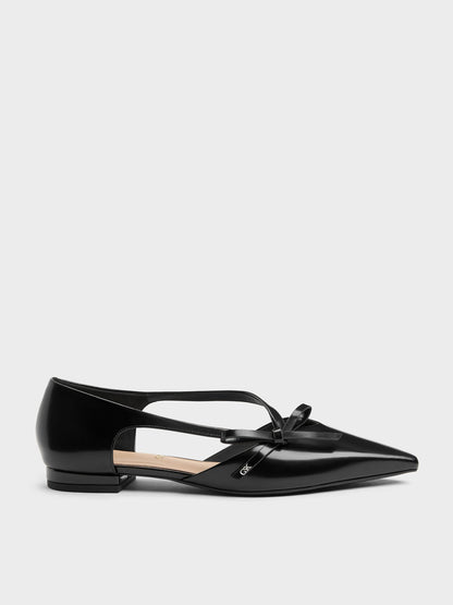 Anastasia Leather D'Orsay Flats - Black Box | CHARLES & KEITH