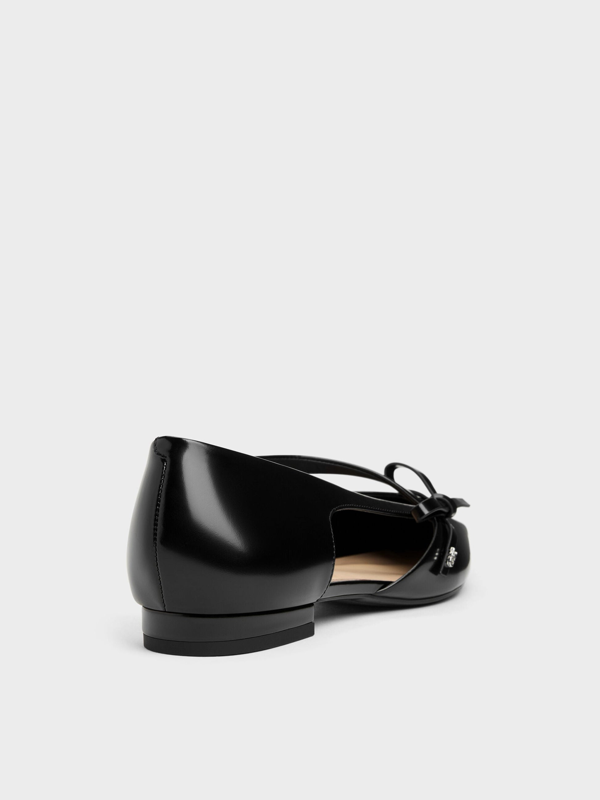 Anastasia Leather D'Orsay Flats - Black Box | CHARLES & KEITH