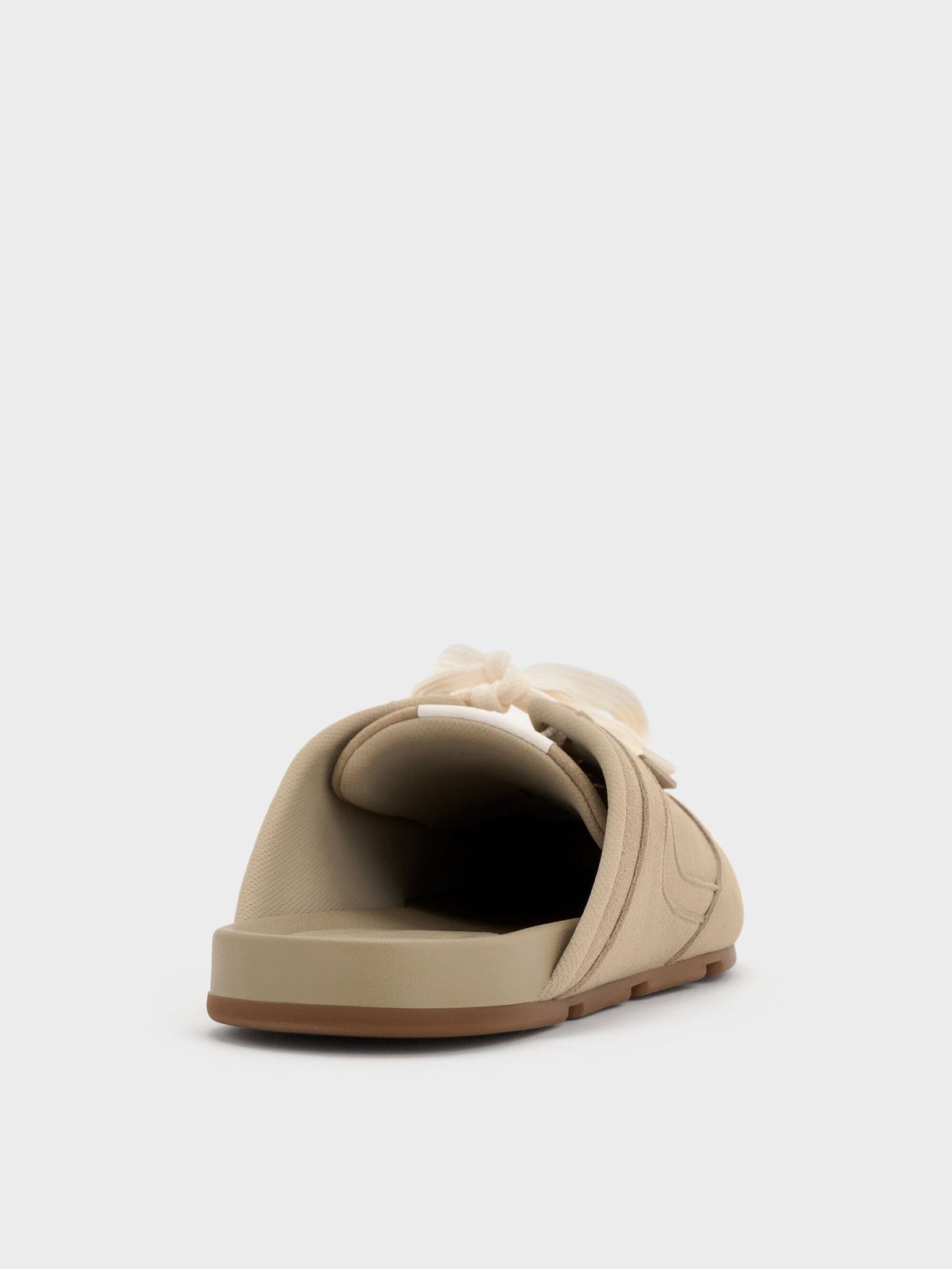 Lace-Up Sneaker Mules - Taupe | CHARLES & KEITH