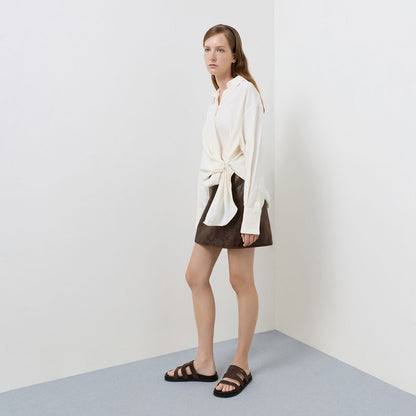 Petina Suede Flatform Sandals - Dark Brown Textured | CHARLES & KEITH