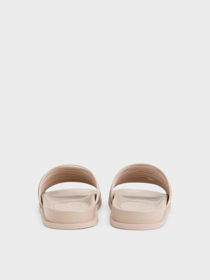 Fianna Strappy Slide Sandals - Beige | CHARLES & KEITH