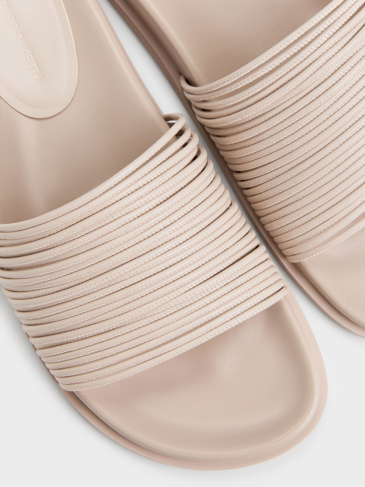 Fianna Strappy Slide Sandals - Beige | CHARLES & KEITH