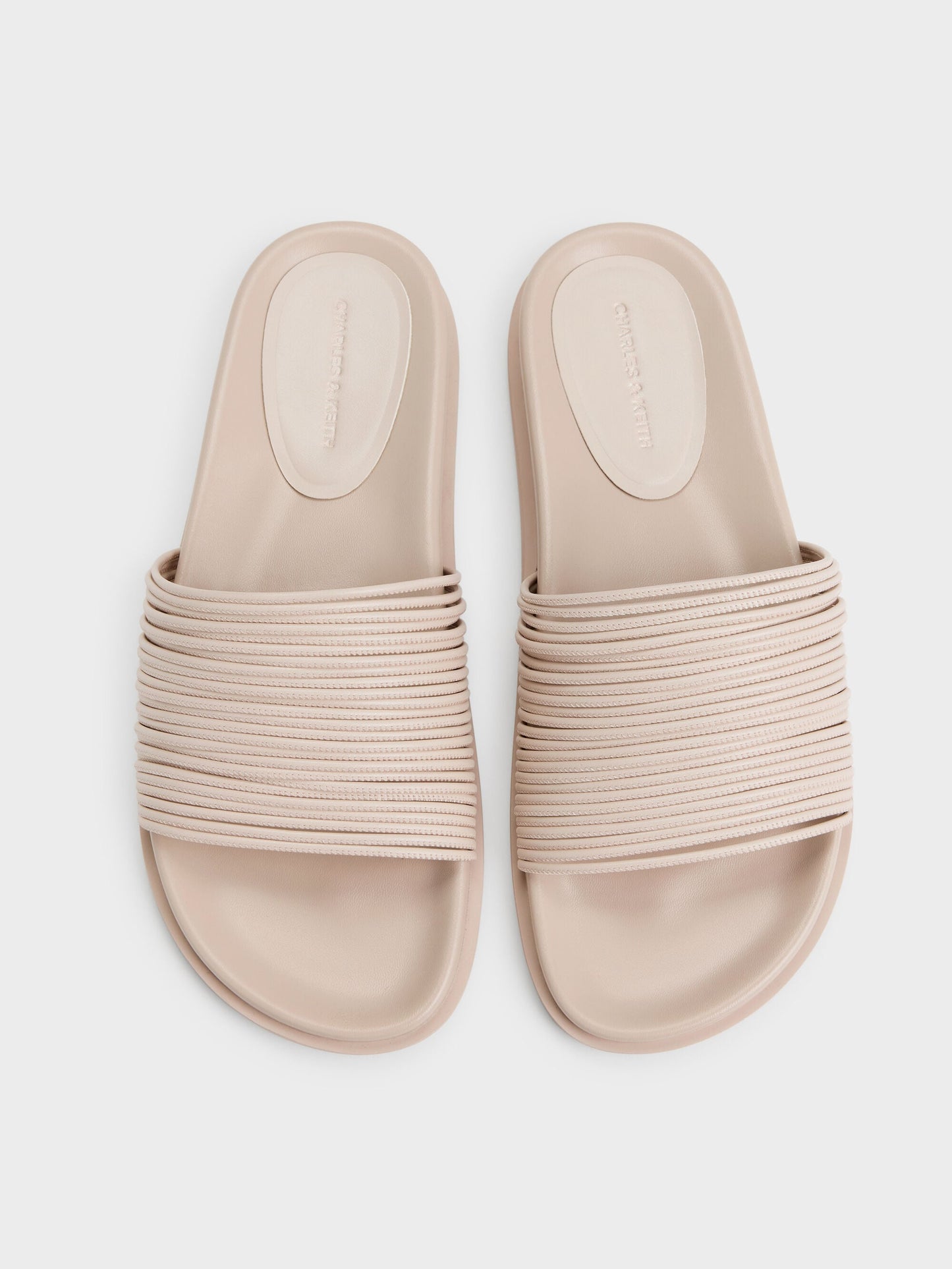 Fianna Strappy Slide Sandals - Beige | CHARLES & KEITH