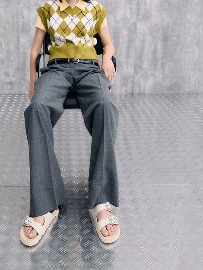 Gem-Buckle Double-Strap Sandals - Chalk | CHARLES & KEITH