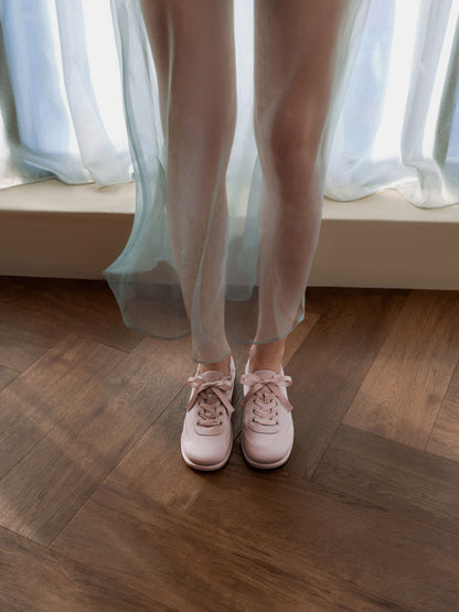Satin Ruched Sneakers - Pink | CHARLES & KEITH