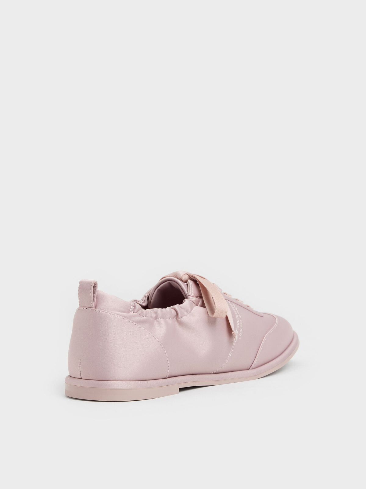 Satin Ruched Sneakers - Pink | CHARLES & KEITH