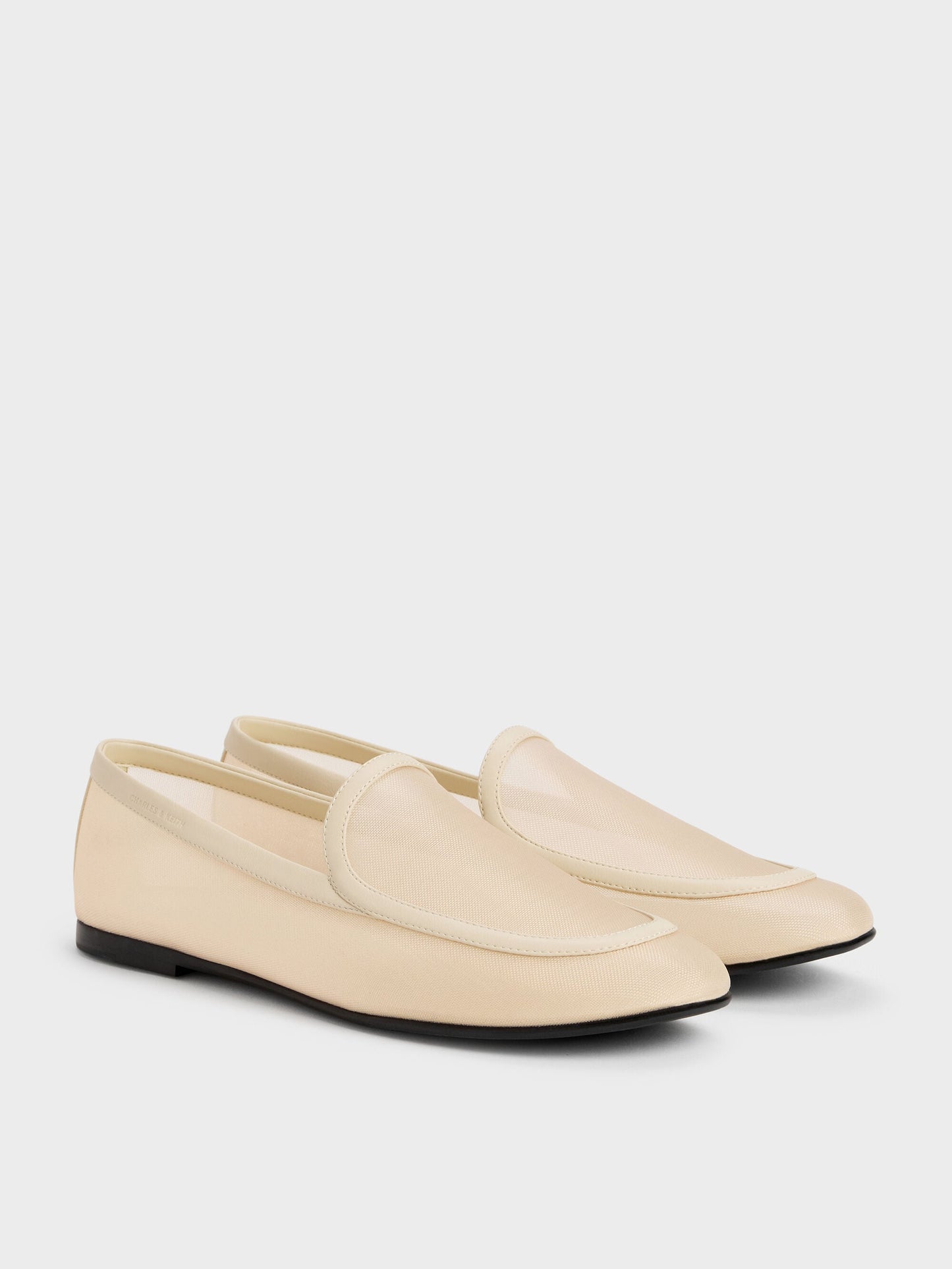 Mackie Mesh Loafers - Beige | CHARLES & KEITH