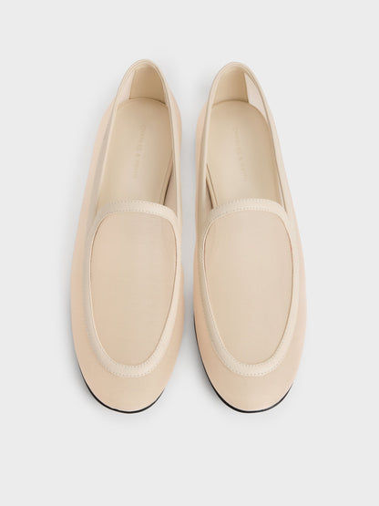 Mackie Mesh Loafers - Beige | CHARLES & KEITH