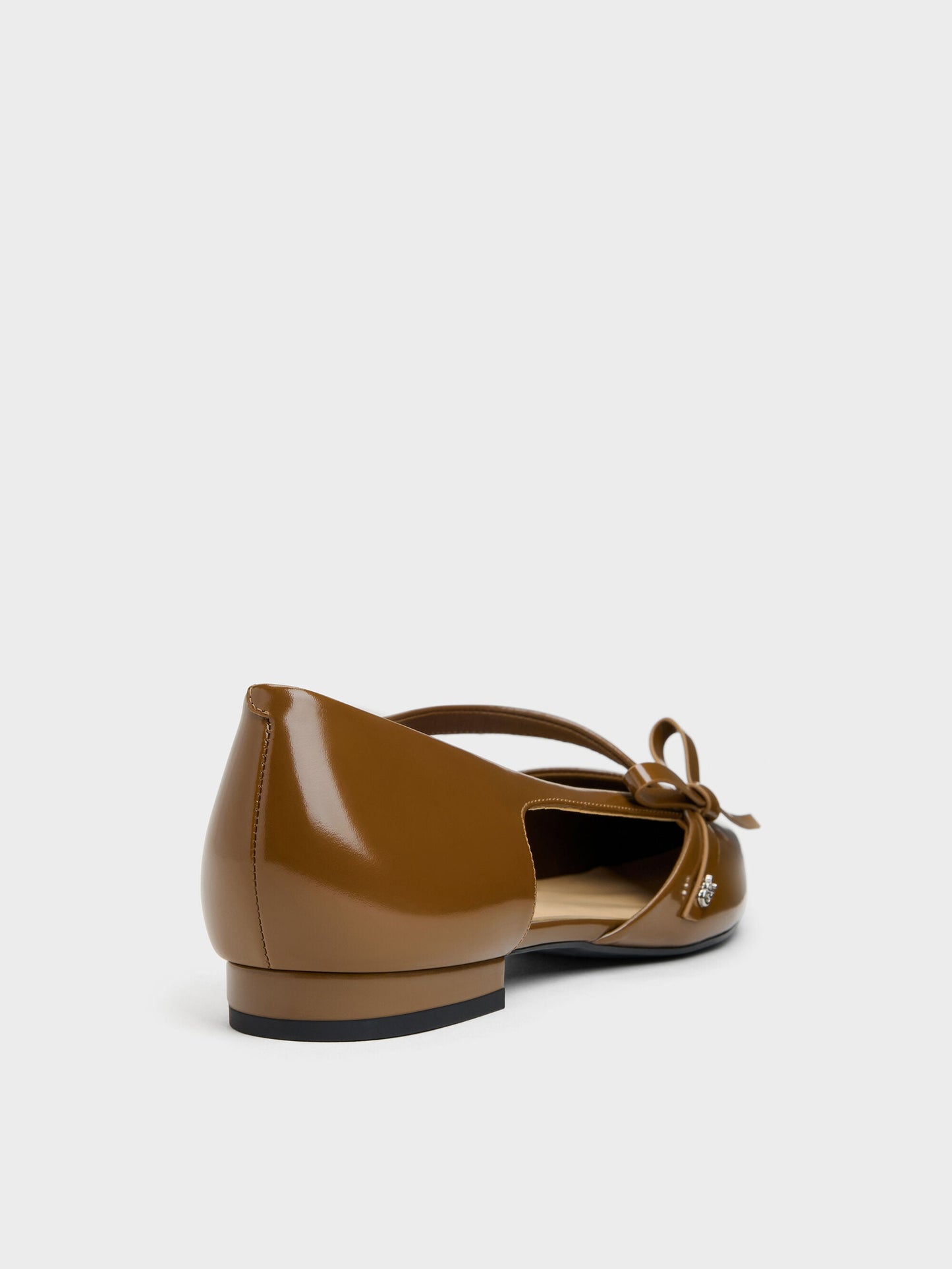 Anastasia Leather D'Orsay Flats - Brown | CHARLES & KEITH