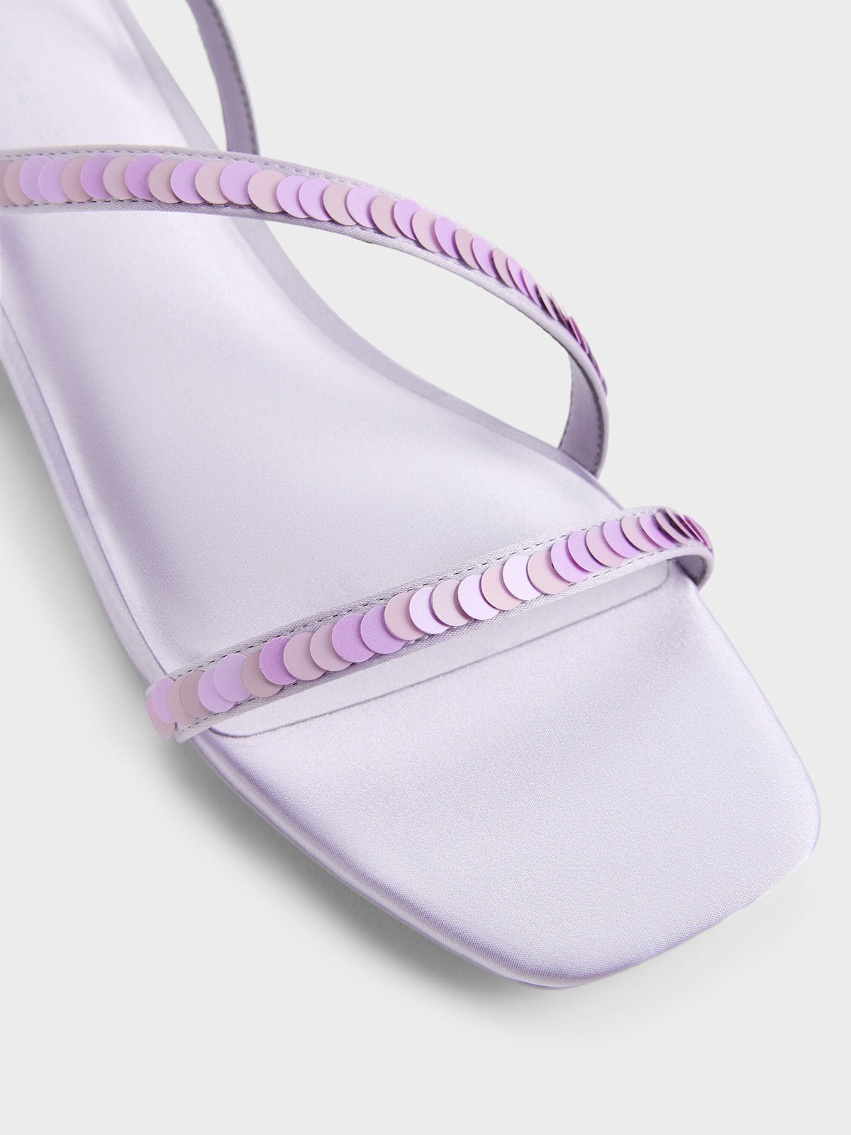 Briella Sequinned Strappy Sandals - Lilac | CHARLES & KEITH