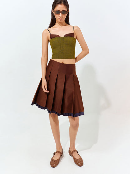 Woven Mary Jane Flats - Brown | CHARLES & KEITH