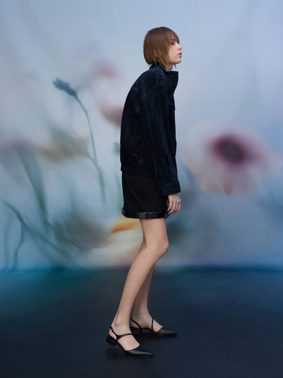 Cordelia Pointed Slingback Flats - Black | CHARLES & KEITH