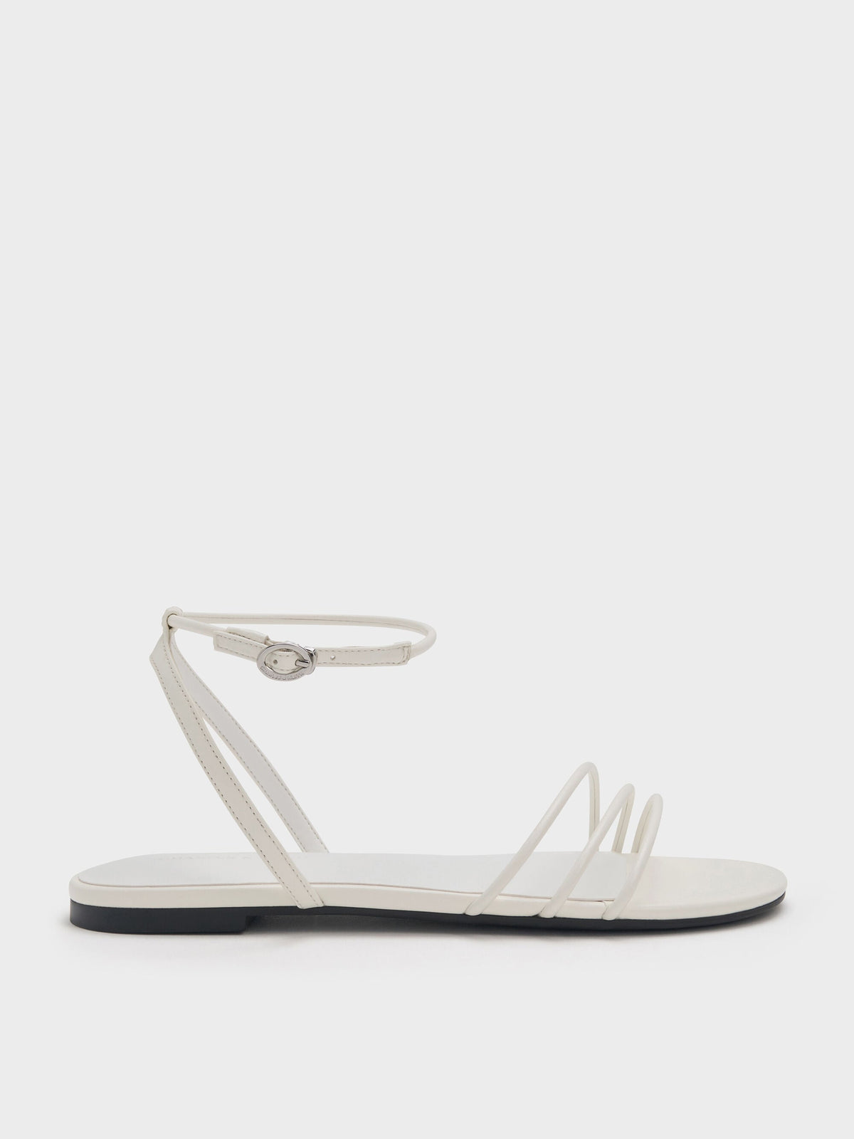 Triple-Strap Sandals - White | CHARLES & KEITH