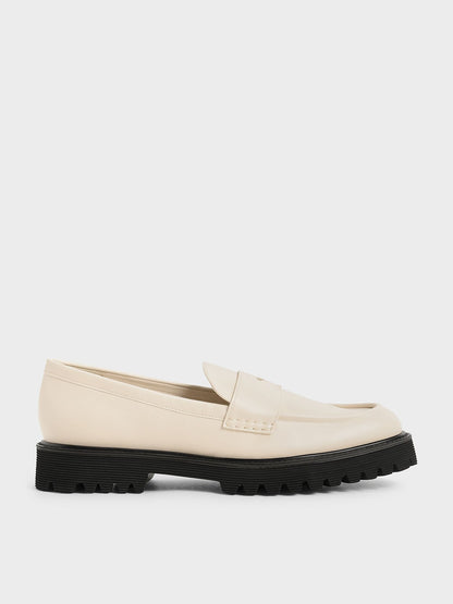 Chunky Penny Loafers - Chalk | CHARLES & KEITH
