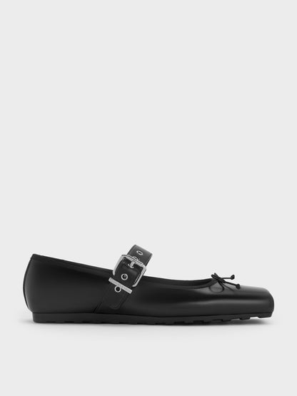 Myler Bow Mary Janes - Black | CHARLES & KEITH