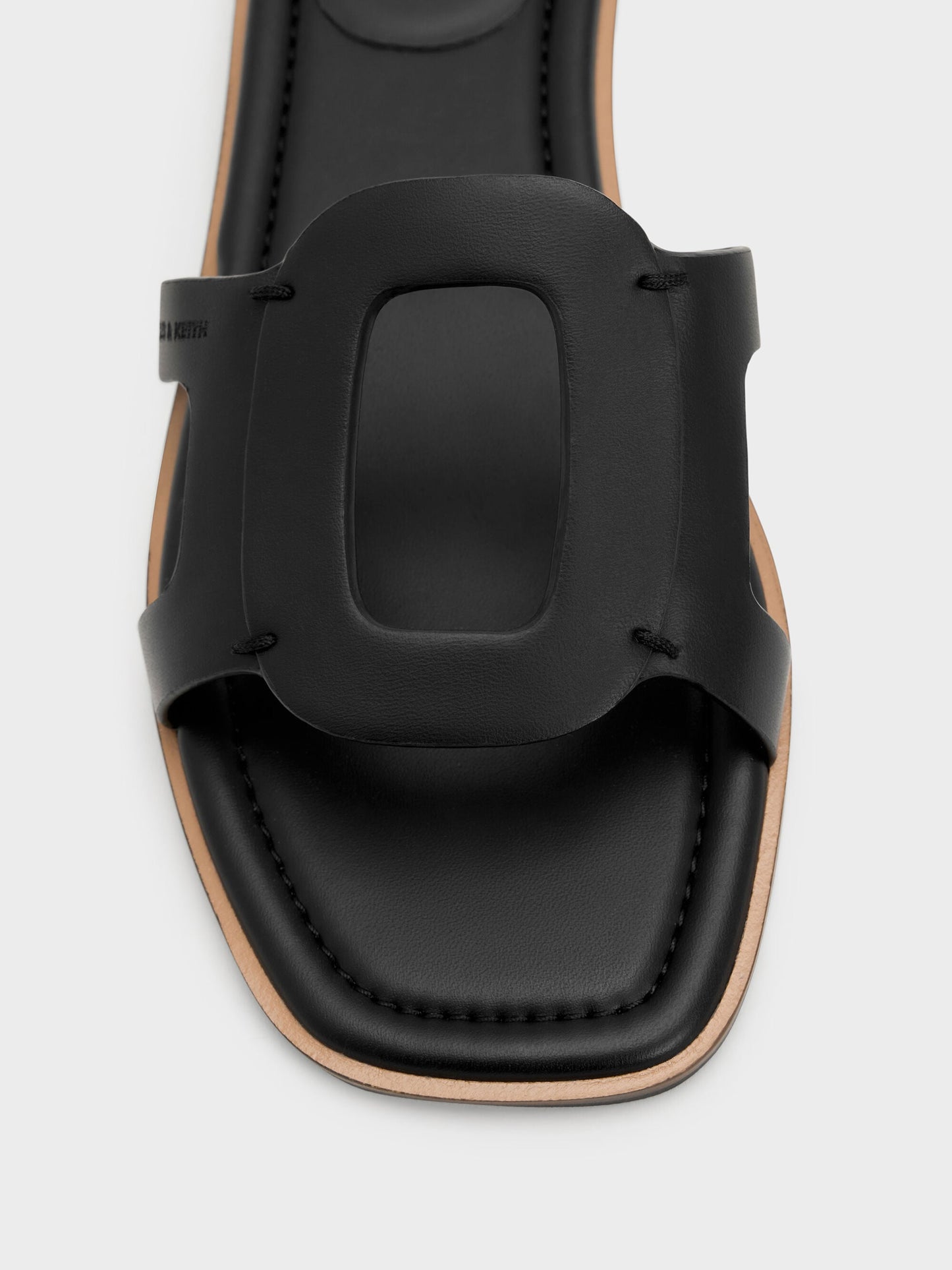 Easley Cut-Out Slide Sandals - Black | CHARLES & KEITH