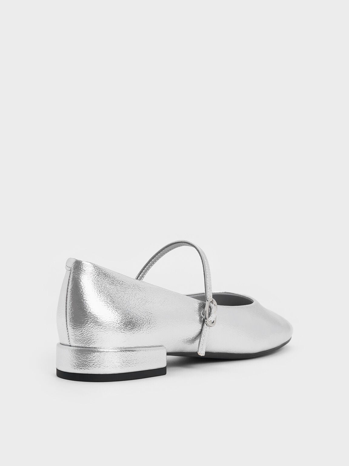 Gertrude Metallic Mary Janes - Silver | CHARLES & KEITH