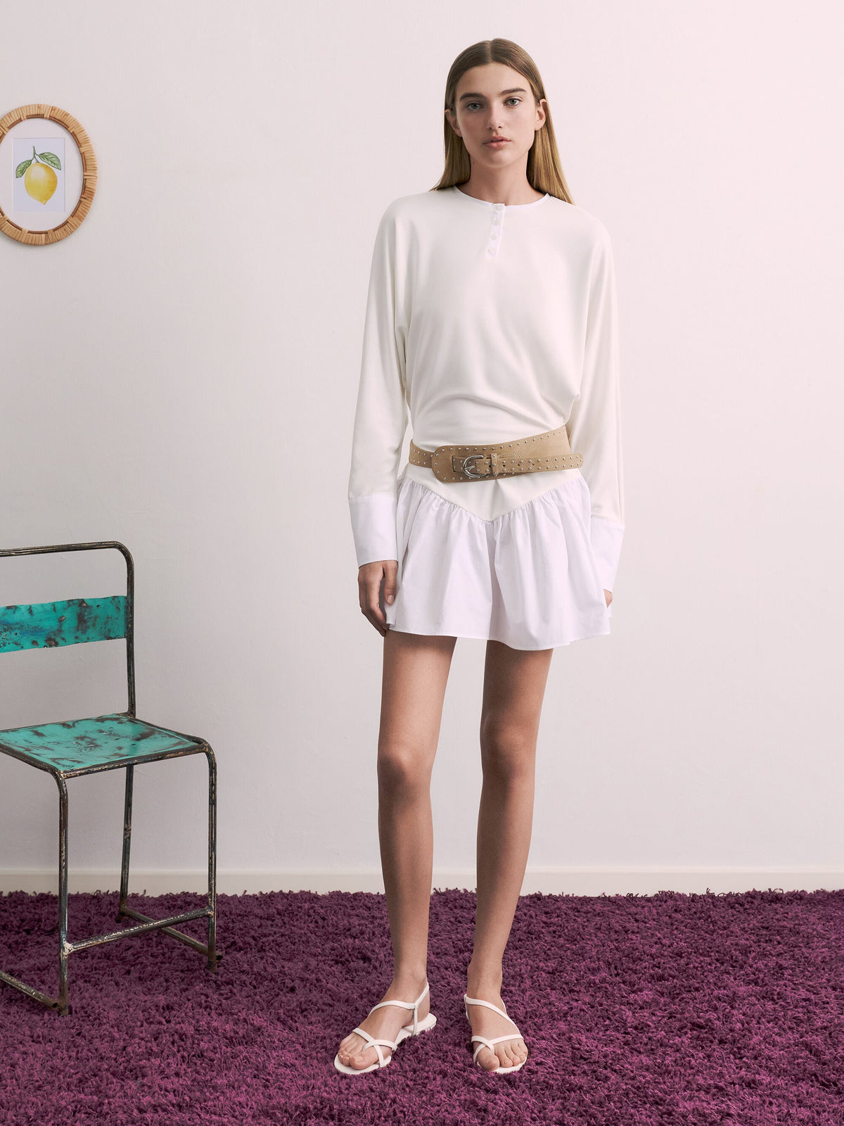 Arden Wavy Toe-Ring Sandals - Chalk | CHARLES & KEITH
