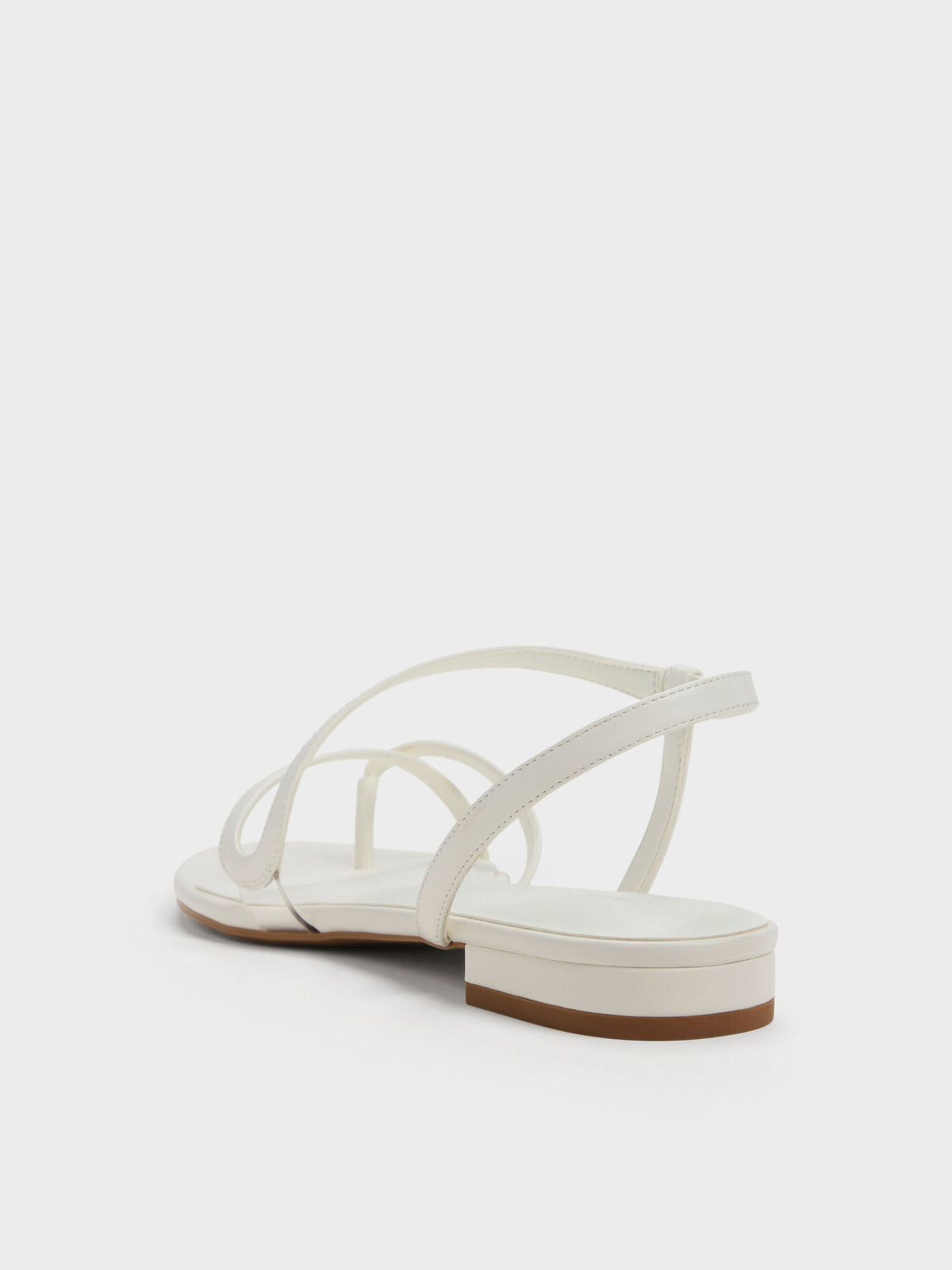 Arden Wavy Toe-Ring Sandals - Chalk | CHARLES & KEITH