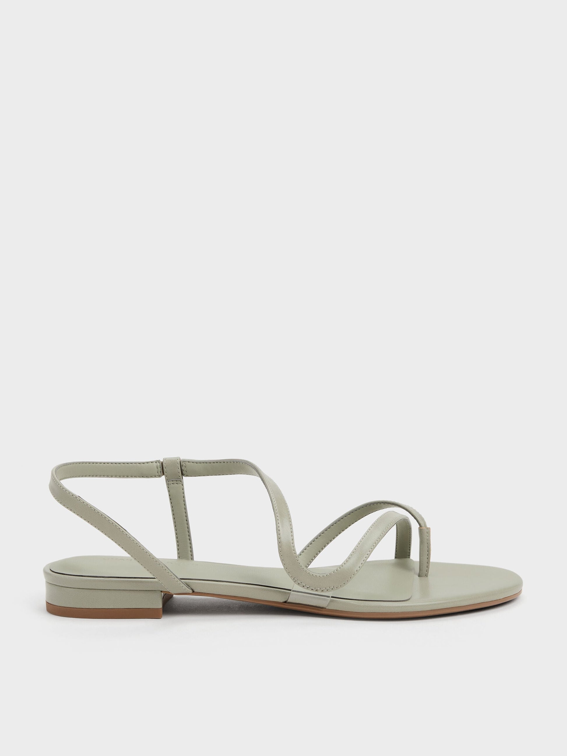 Arden Wavy Toe-Ring Sandals - Mint Green | CHARLES & KEITH