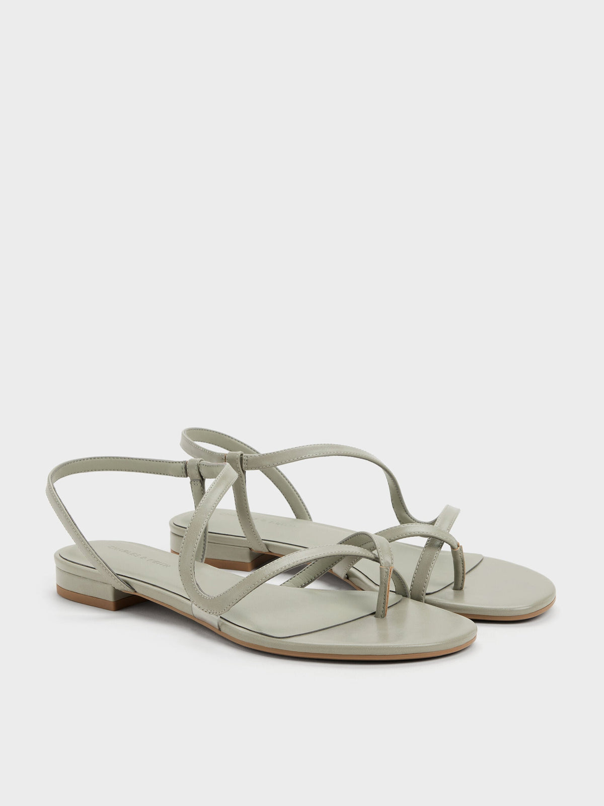 Arden Wavy Toe-Ring Sandals - Mint Green | CHARLES & KEITH