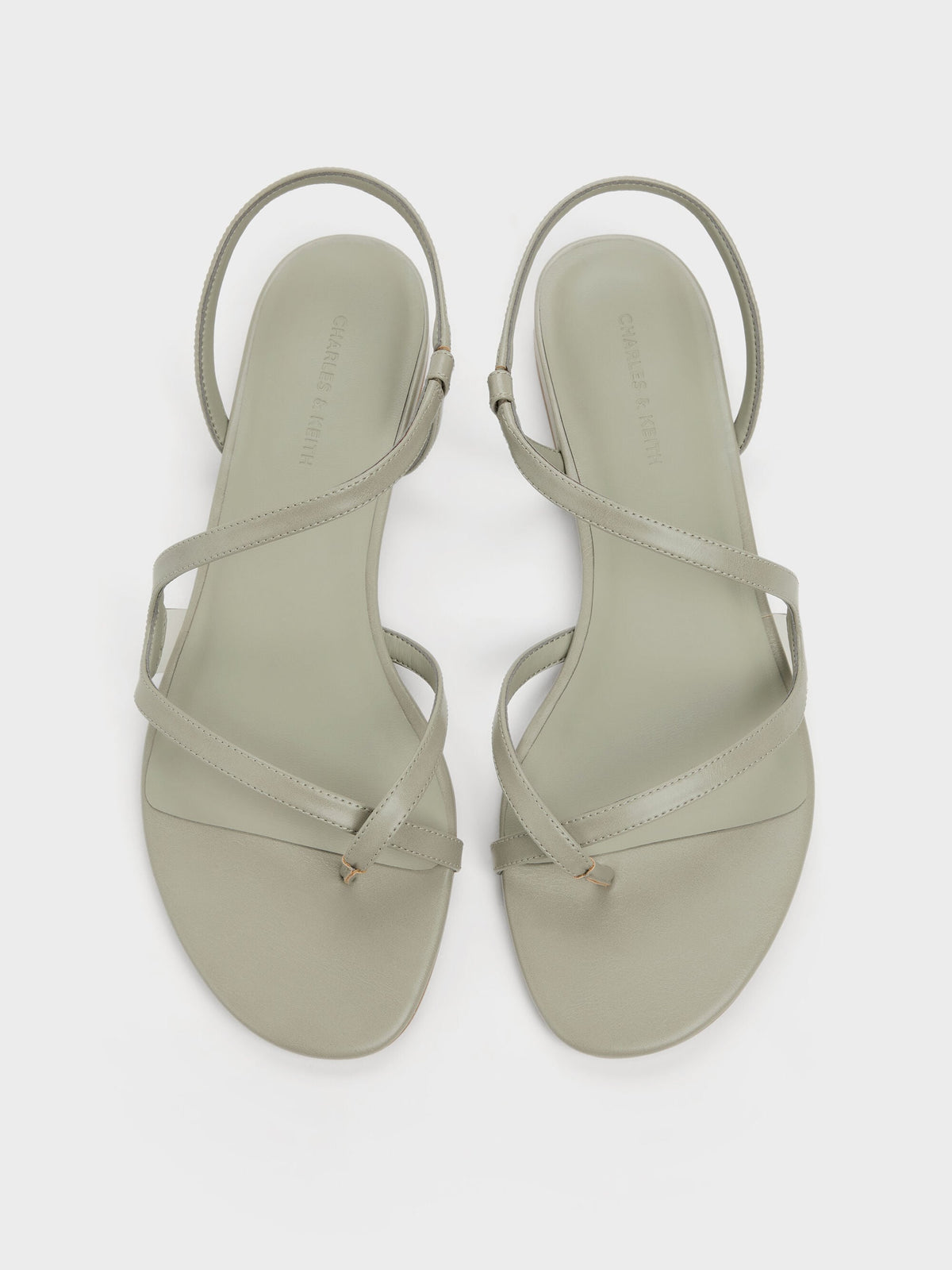 Arden Wavy Toe-Ring Sandals - Mint Green | CHARLES & KEITH