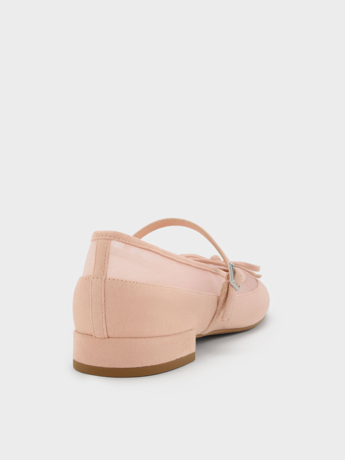 Mulligan Faux Suede & Mesh Mary Janes - Blush | CHARLES & KEITH