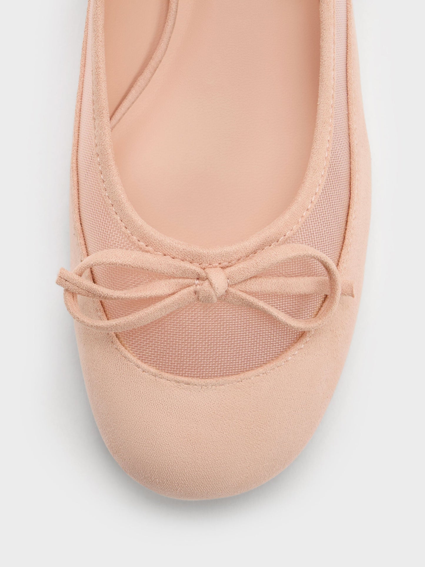 Mulligan Faux Suede & Mesh Mary Janes - Blush | CHARLES & KEITH