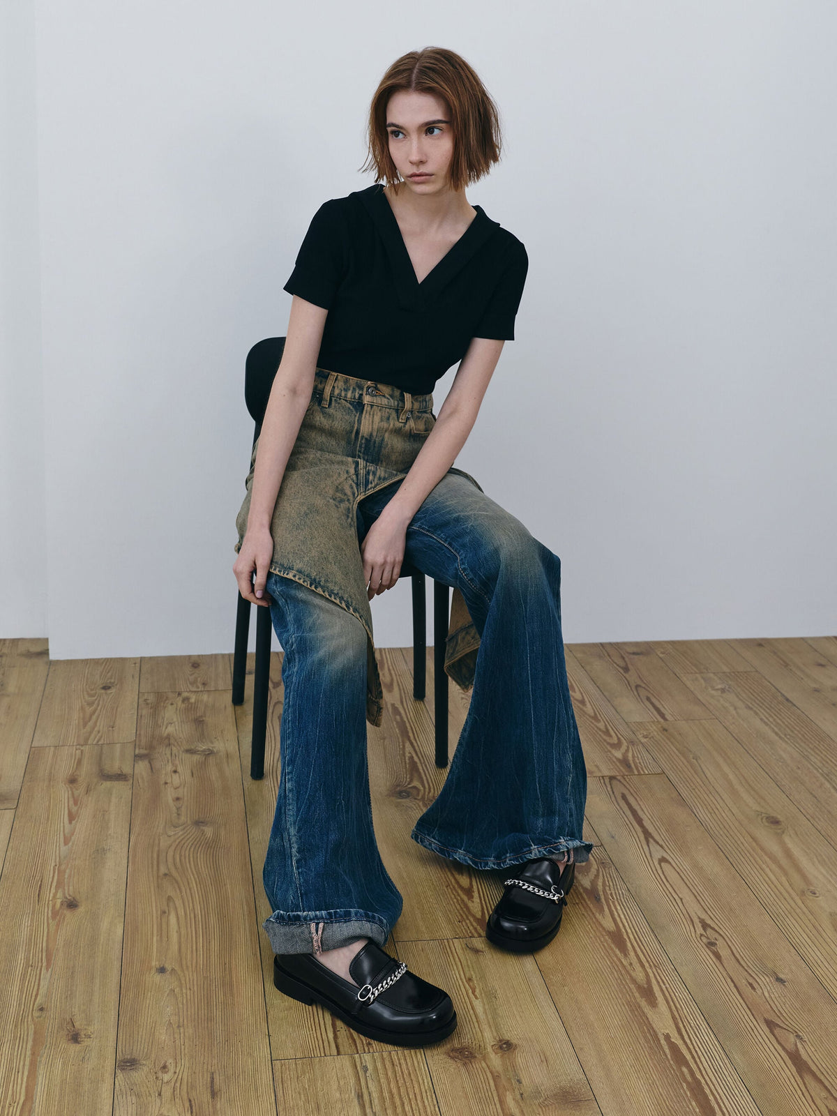Georgie Chain Loafers - Black Box | CHARLES & KEITH
