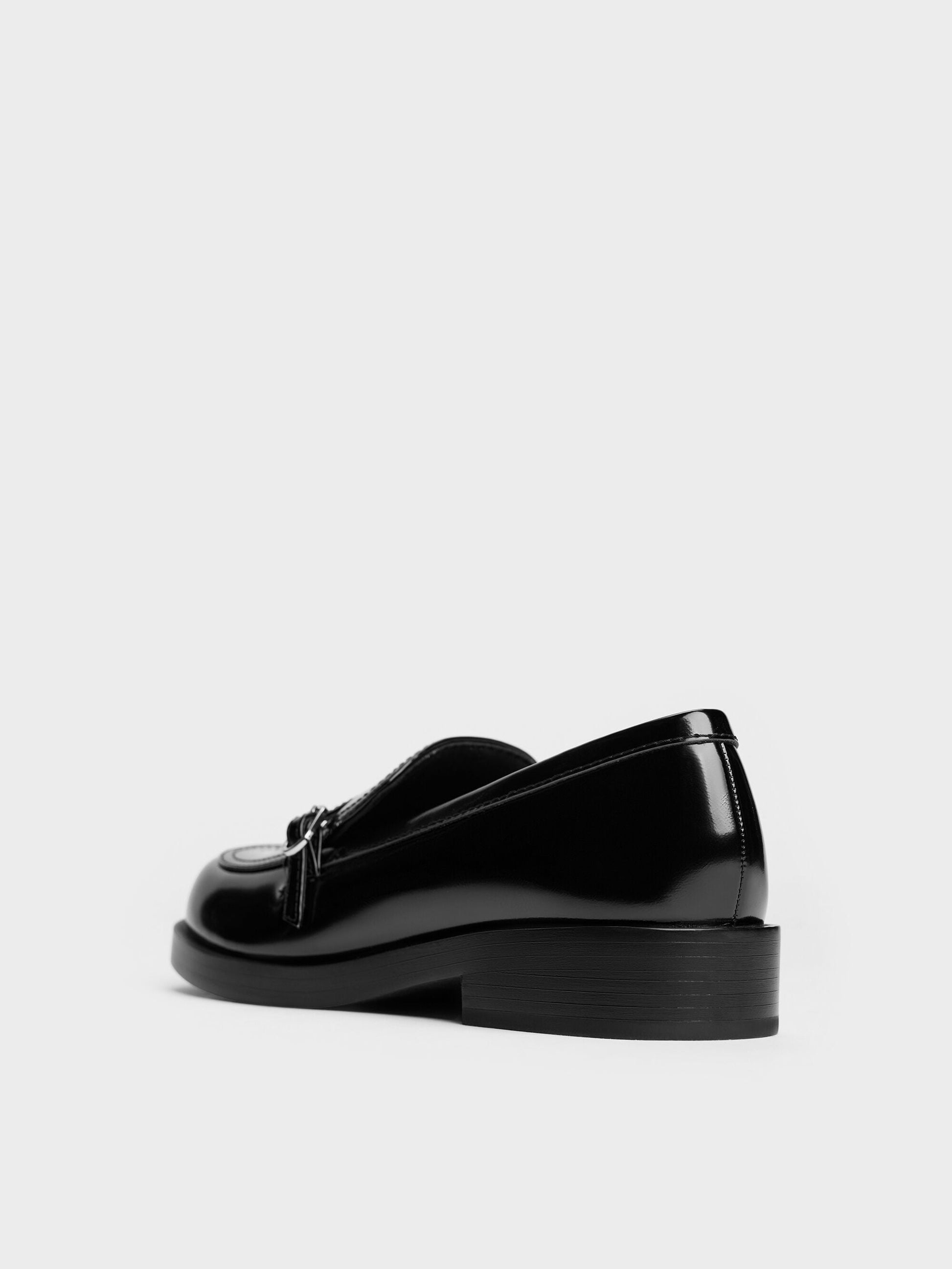 Georgie Chain Loafers - Black Box | CHARLES & KEITH